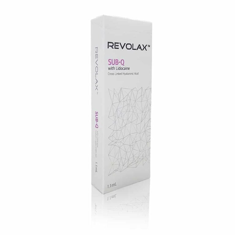 Revolax Sub-Q hyaluronic acid dermal filler syringe for facial contouring