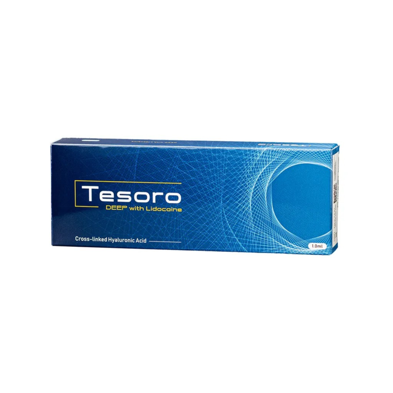 Tesoro Deep with Lidocaine hyaluronic acid dermal filler syringe for facial wrinkle correction